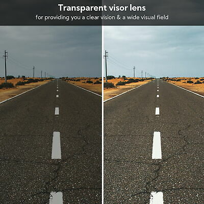 AHR RUN-M Replacement Motorcycle Helmet Front Visor Solid PC Face Shield - Fresh Stock Dated February 2026