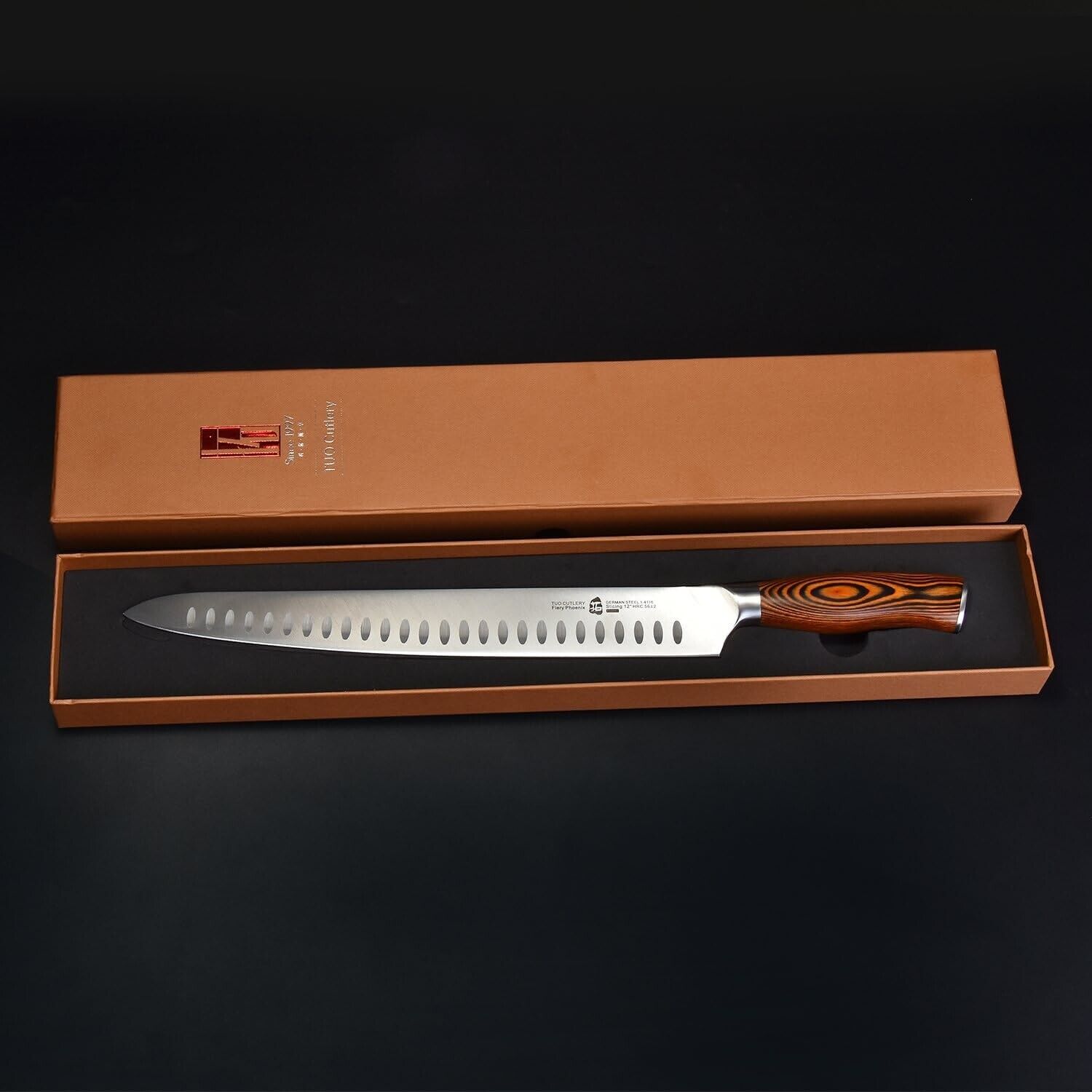 TUO Slicing Knife 12 inch - Granton Carving Knives - TC0713 - Fresh Stock Dated February 2026