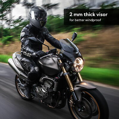 AHR RUN-M Replacement Motorcycle Helmet Front Visor Solid PC Face Shield - Fresh Stock Dated February 2026