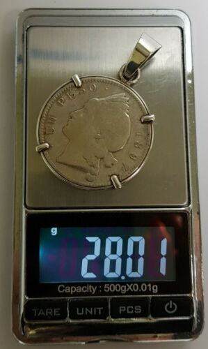 1897 Dominican Republic Un Peso Coin Pendant - Fresh Stock Dated February 2026
