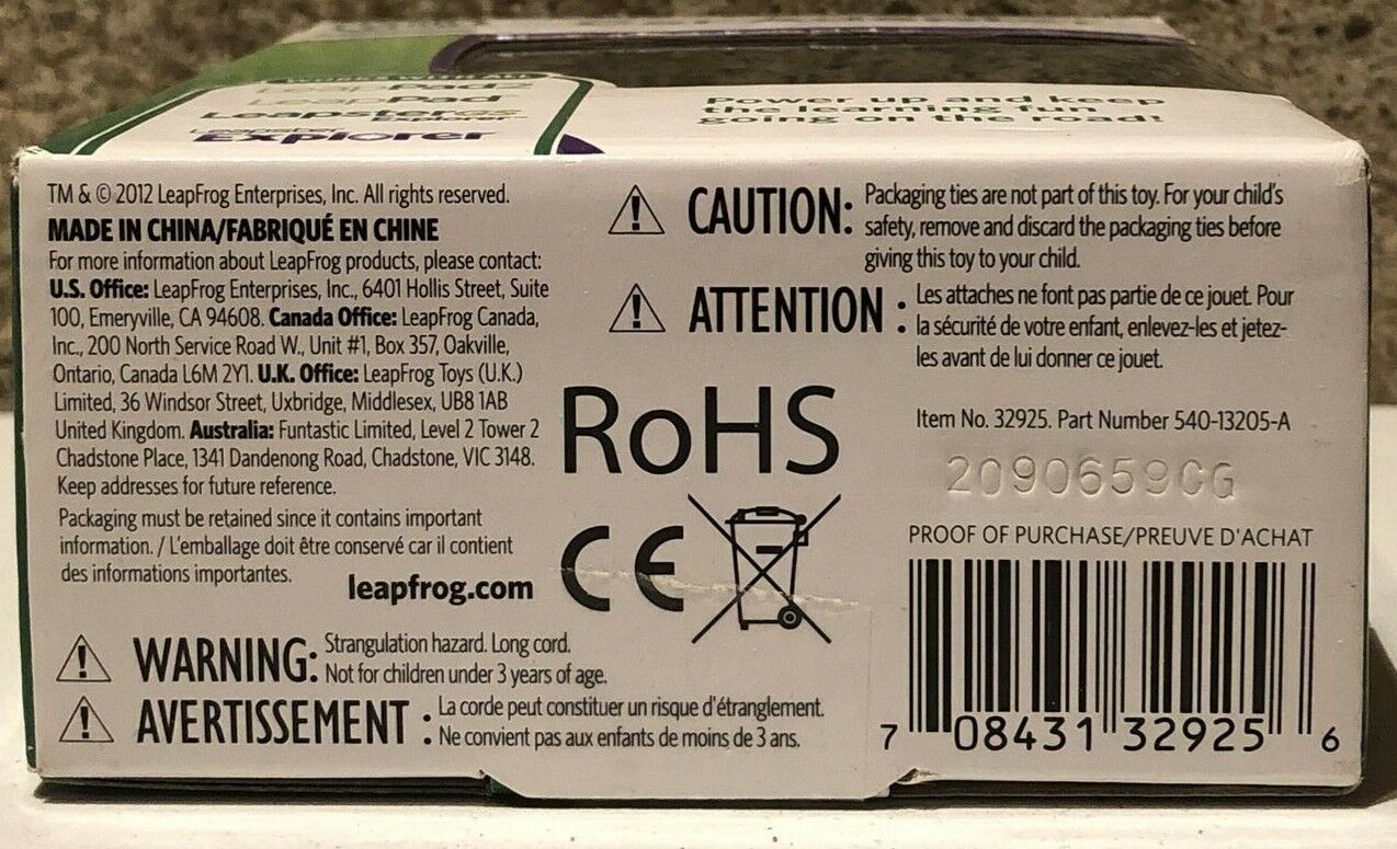 Leap Frog Car Adapter - NIB - Fresh Stock Dated February 2026