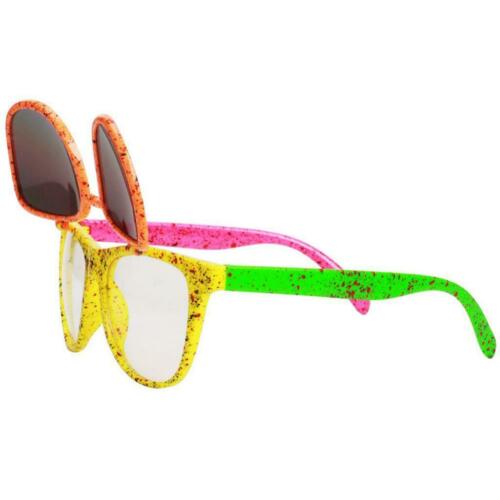 Novelty Flip up Glasses 80s Neon Sunglasses Costumes Party Club Cosplay Toys - Fresh Stock Dated February 2026