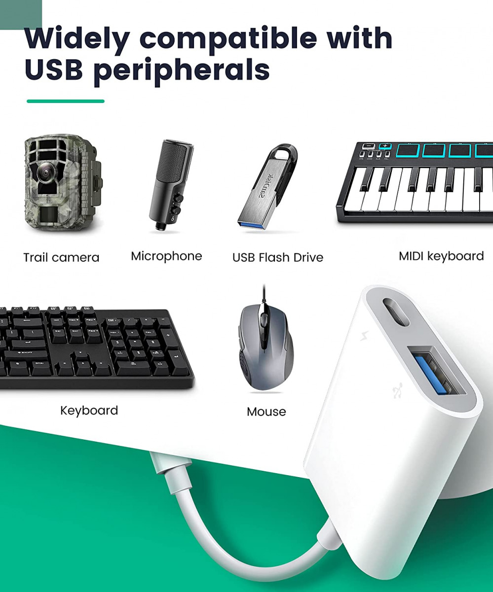 USB Adapter for iPad/iPhone,Bqbersyn Lightning to USB3 Adapter,USB Female... - Fresh Stock Dated February 2026