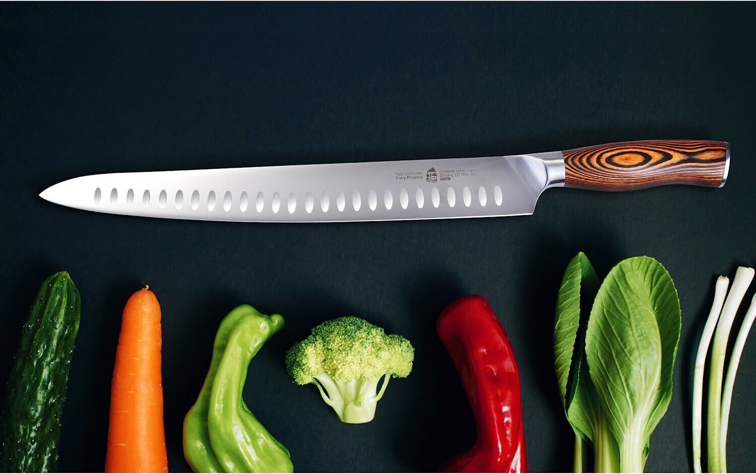 TUO Slicing Knife 12 inch - Granton Carving Knives - TC0713 - Fresh Stock Dated February 2026
