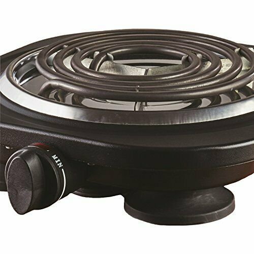 Brentwood TS-321BK 1000w Single Electric Burner, Black - Fresh Stock Dated December 2025