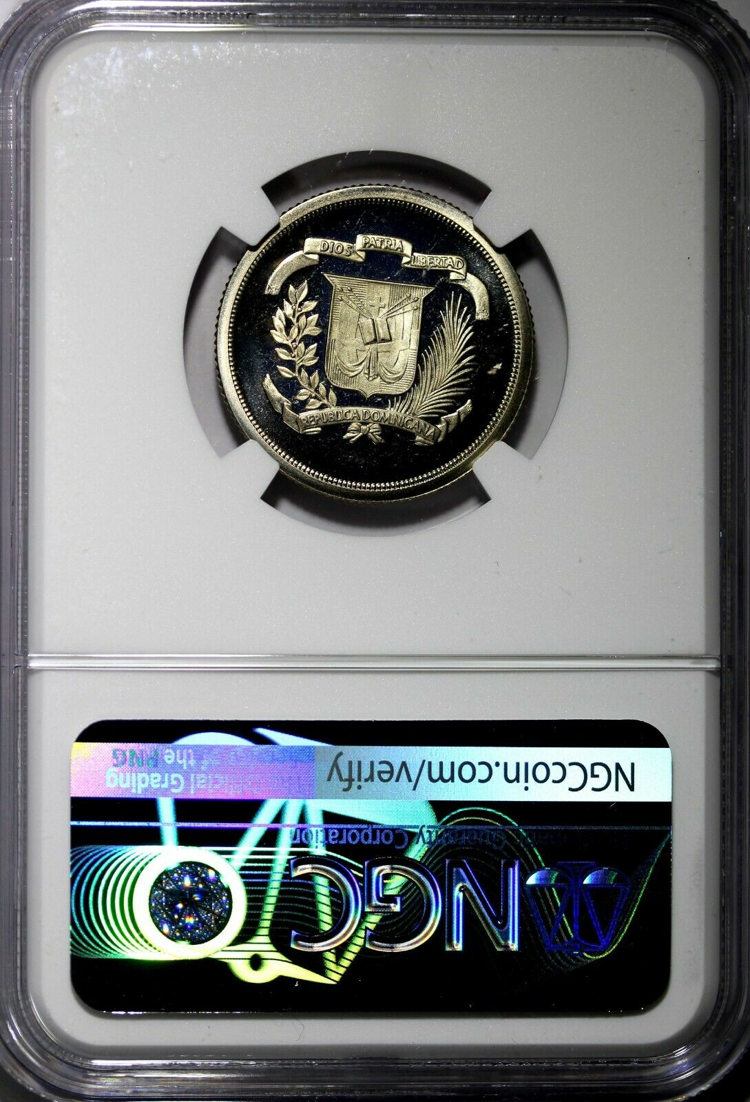 Dominican Republic PROOF 1981 25 Centavos NGC PF67 ULTRA CAMEO Mintage-3000 KM51 - Fresh Stock Dated February 2026