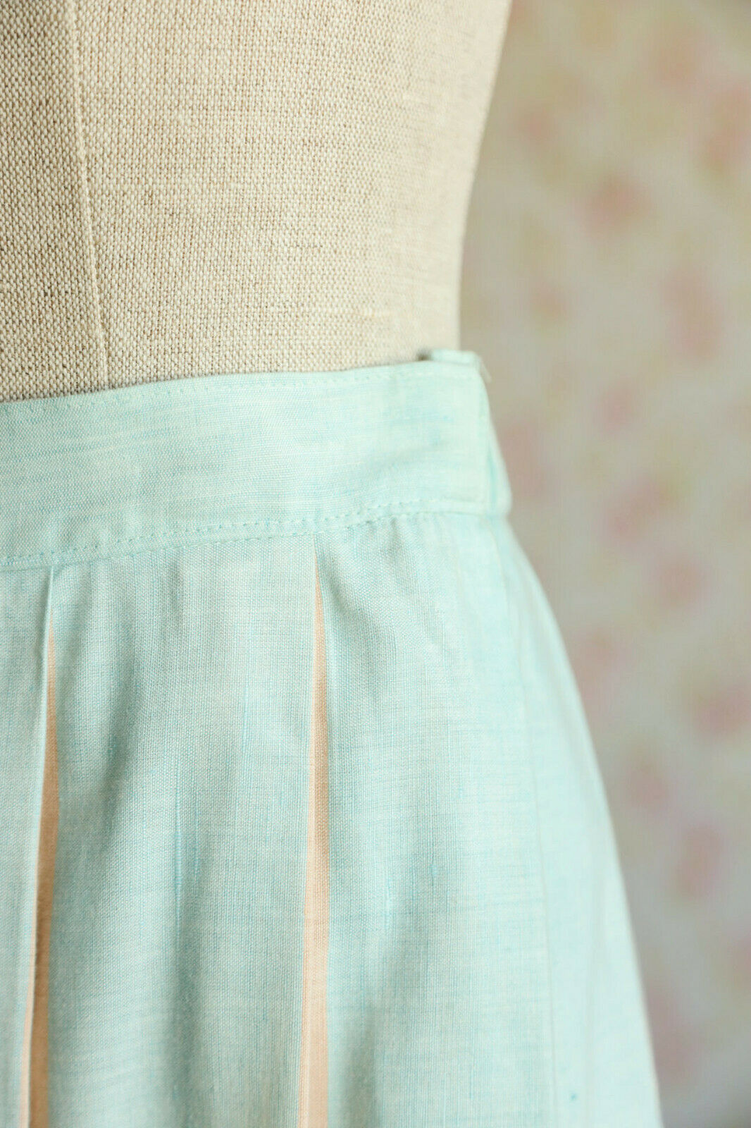 Vintage Pink and blue pleated skirt / Medium / Large - Fresh Stock Dated December 2025