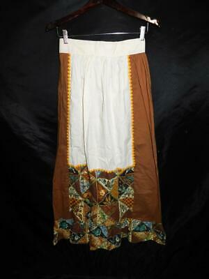 Vintage 70s Mr B XS S Brown Orange Blue Maxi Skirt Prairie Boho High Waist Long - Fresh Stock Dated February 2026