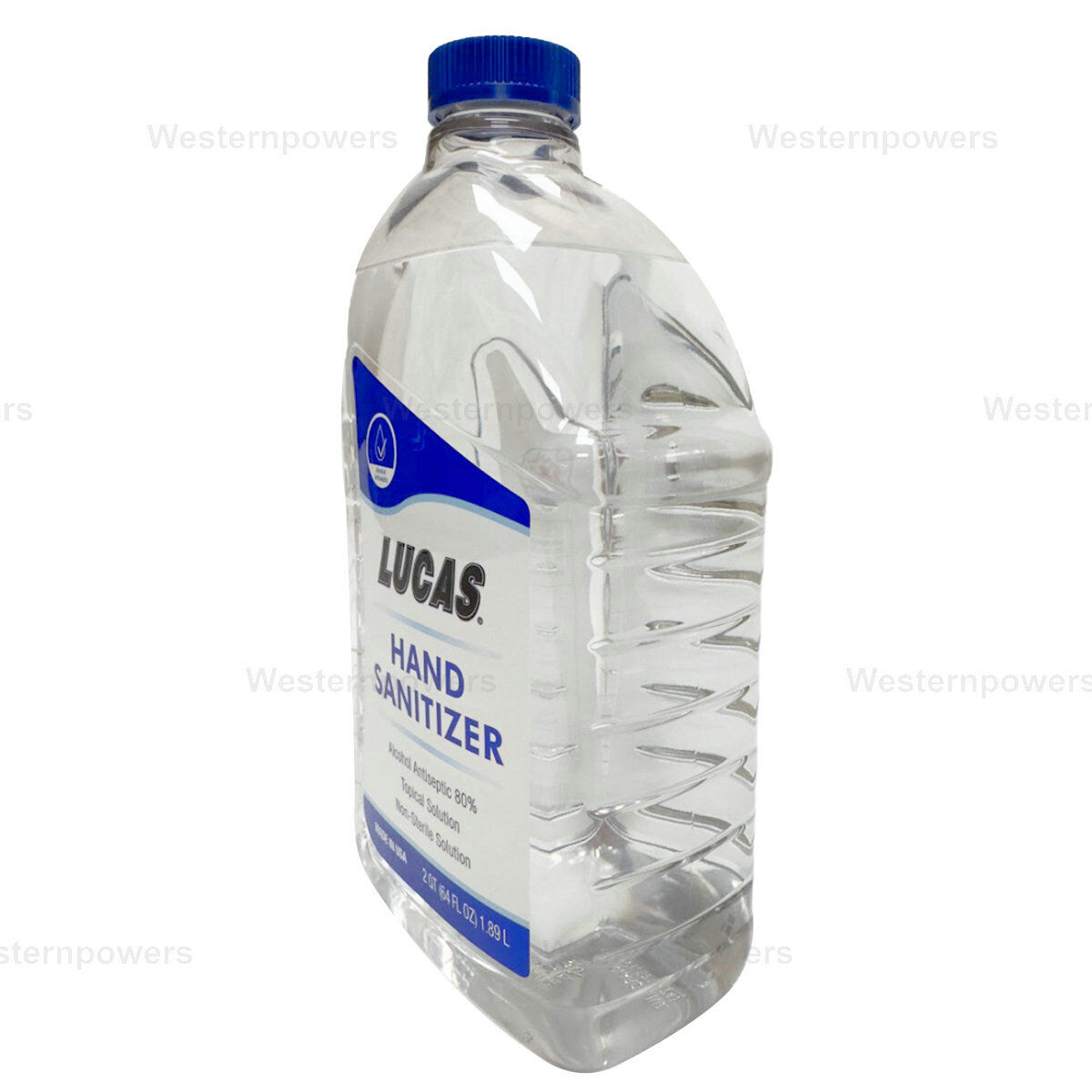2 Pack Lucas 2 QT (64oz) Alcohol Antiseptic 80% Liquid Hand Sanitizer - Fresh Stock Dated February 2026