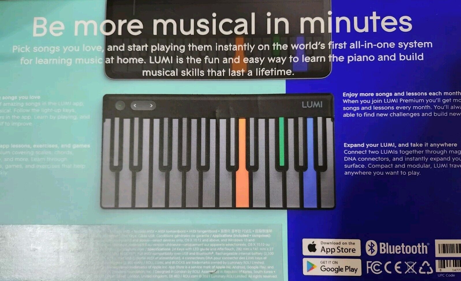 ROLI Lumi Keys Keyboard Controller and Case  - ROL002139 - Fresh Stock Dated February 2026