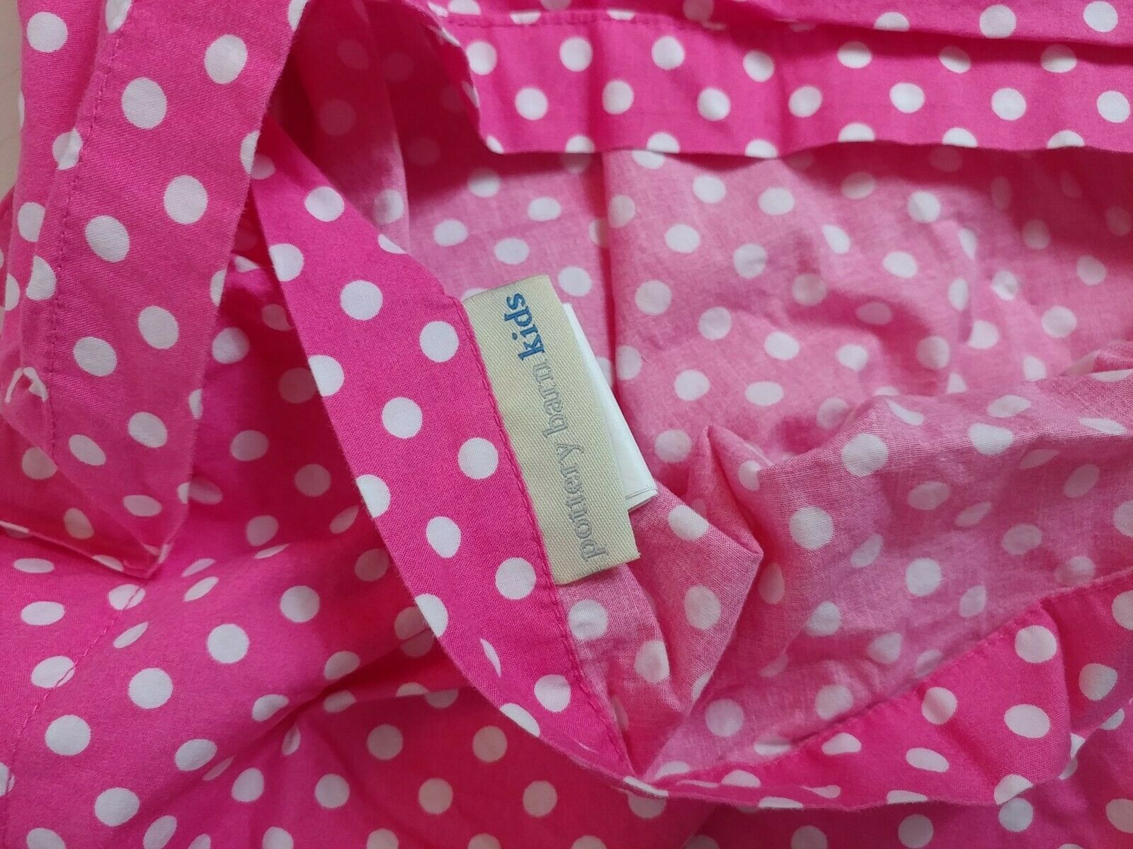 Pottery Barn Kids Hot Pink White Polka Dot Standard Pillow Sham - Fresh Stock Dated February 2026