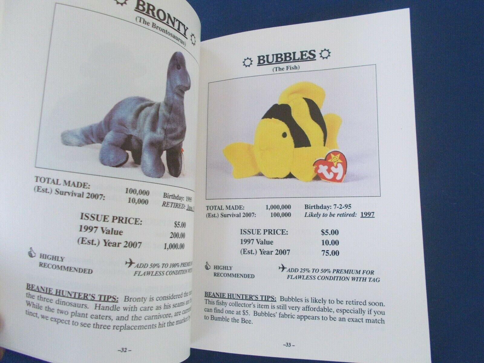 The Beanie Baby Handbook 1997 Scholastic Pocket Edition 128 Pages Les & Sue Fox - Fresh Stock Dated December 2025