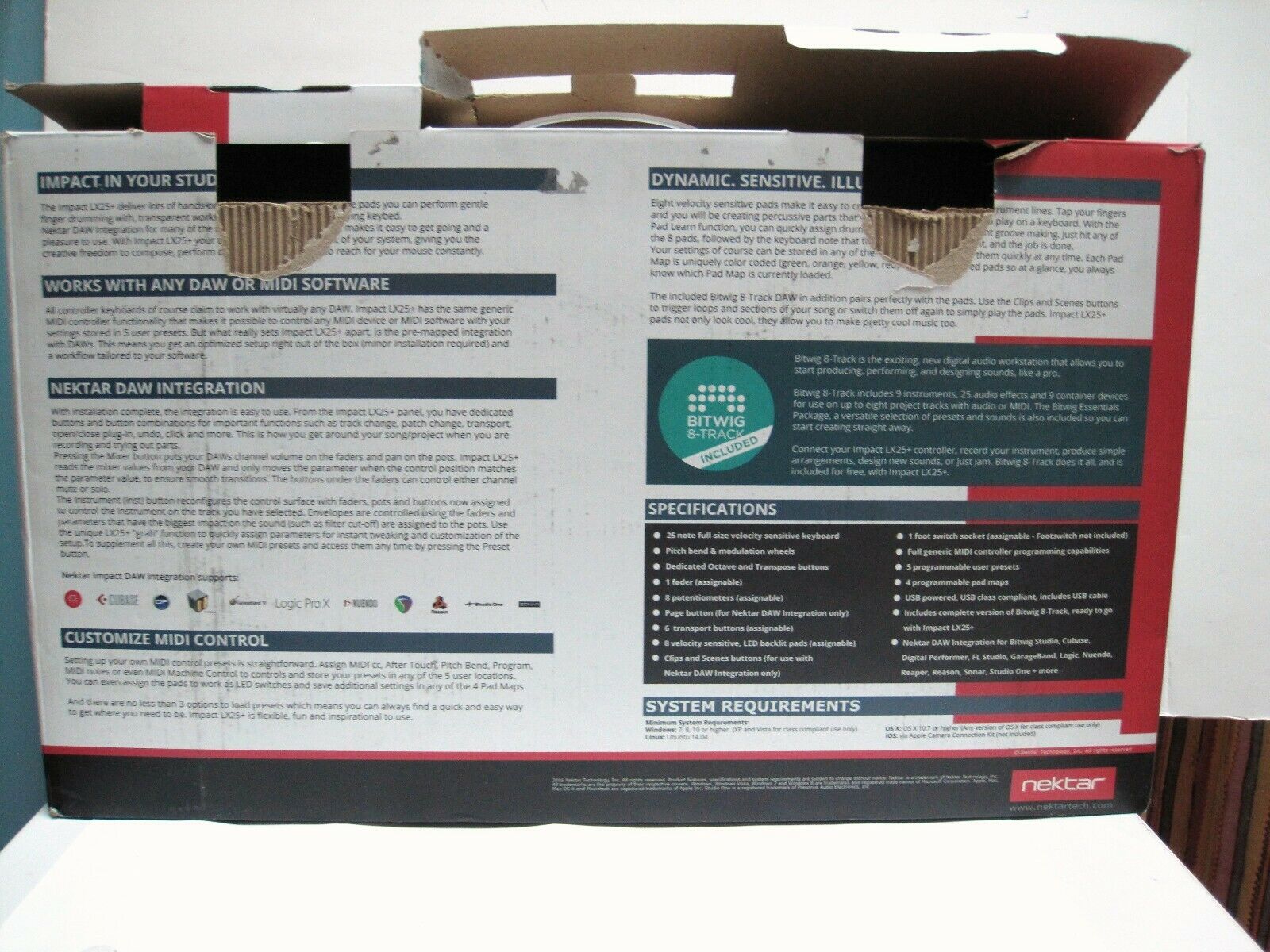 L@@K Nektar IMPACT LX25+ 25 Keys 8 Pads MIDI Controller keybord Free Ship - Fresh Stock Dated February 2026