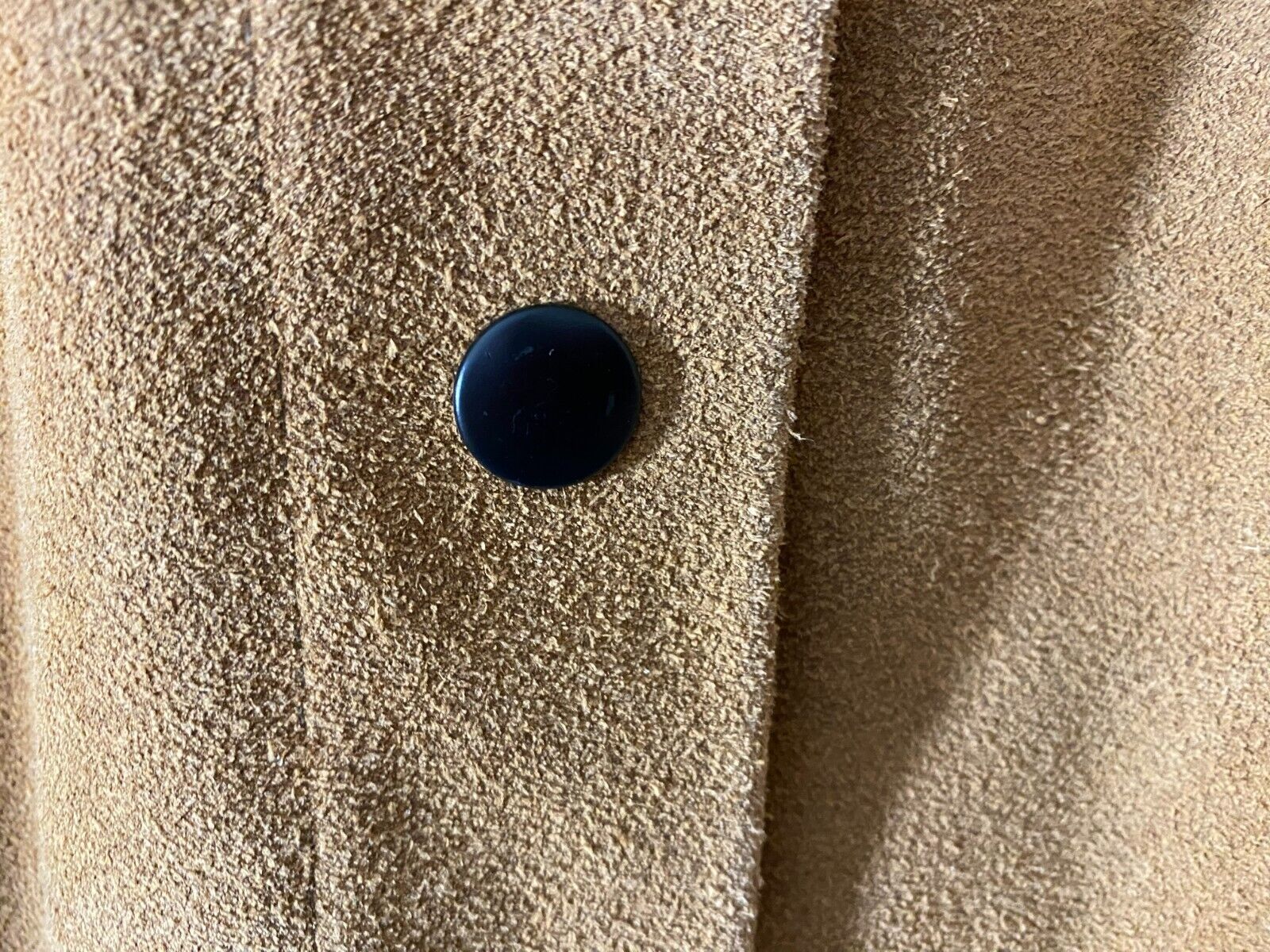 Vintage Suede Mini Skirt w/Fringe-S-Natural Color-Front Snaps-VG-CLASSIC HIPPIE - Fresh Stock Dated March 2026