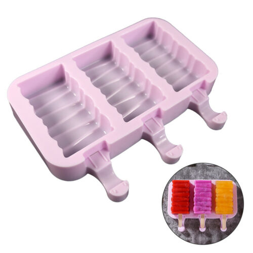 DIY Silicone Ice Cream Mold Reusable Ice Cube Tray Maker Kit with 50 Wooden Cane - Fresh Stock Dated February 2026