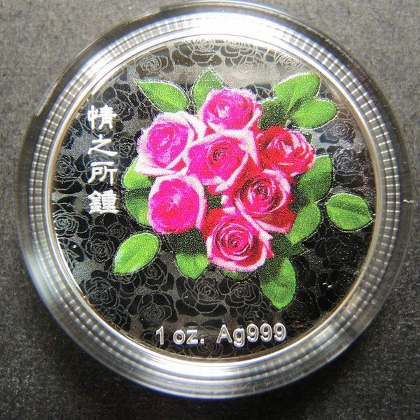 2013 Taiwan color Valentine's Day 1oz Proof(PP) Silver coin with coa & box - Fresh Stock Dated December 2025