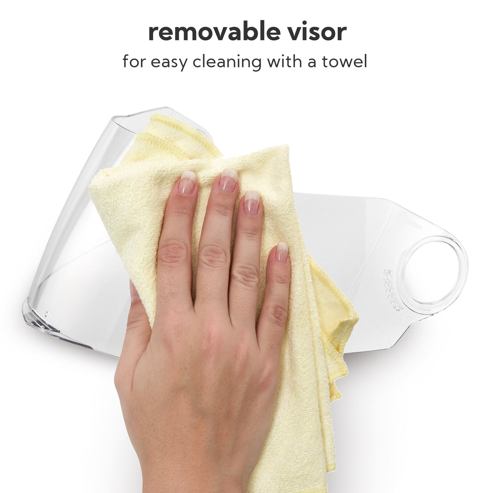 AHR RUN-F Replacement Motorcycle Helmet Front Visor Solid PC Face Shield - Fresh Stock Dated February 2026