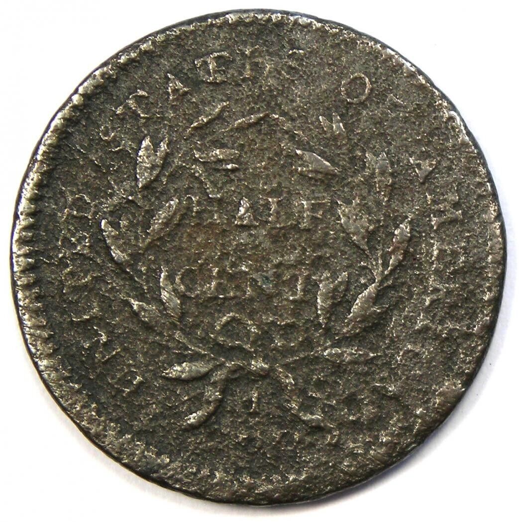 1794 Liberty Cap Flowing Hair Half Cent 1/2C Coin - Fine Detail (Corrosion) - Fresh Stock Dated February 2026