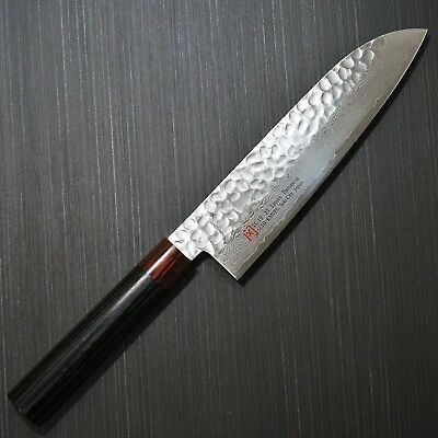 Japanese SETO ISEYA Hammered Damascus VG10 Santoku Kitchen Knife 180mm Japan I-5 - Fresh Stock Dated December 2025