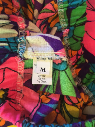 Retro Day Glo Kitch 22 Womens Medium Mini Skirt Flower Power Psychedelic Cute! - Fresh Stock Dated December 2025