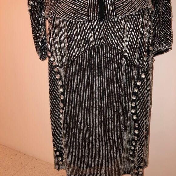 Skirt Set Womens Size Small S Vintage Beaded High Quality Elastic Waist Black - Fresh Stock Dated March 2026