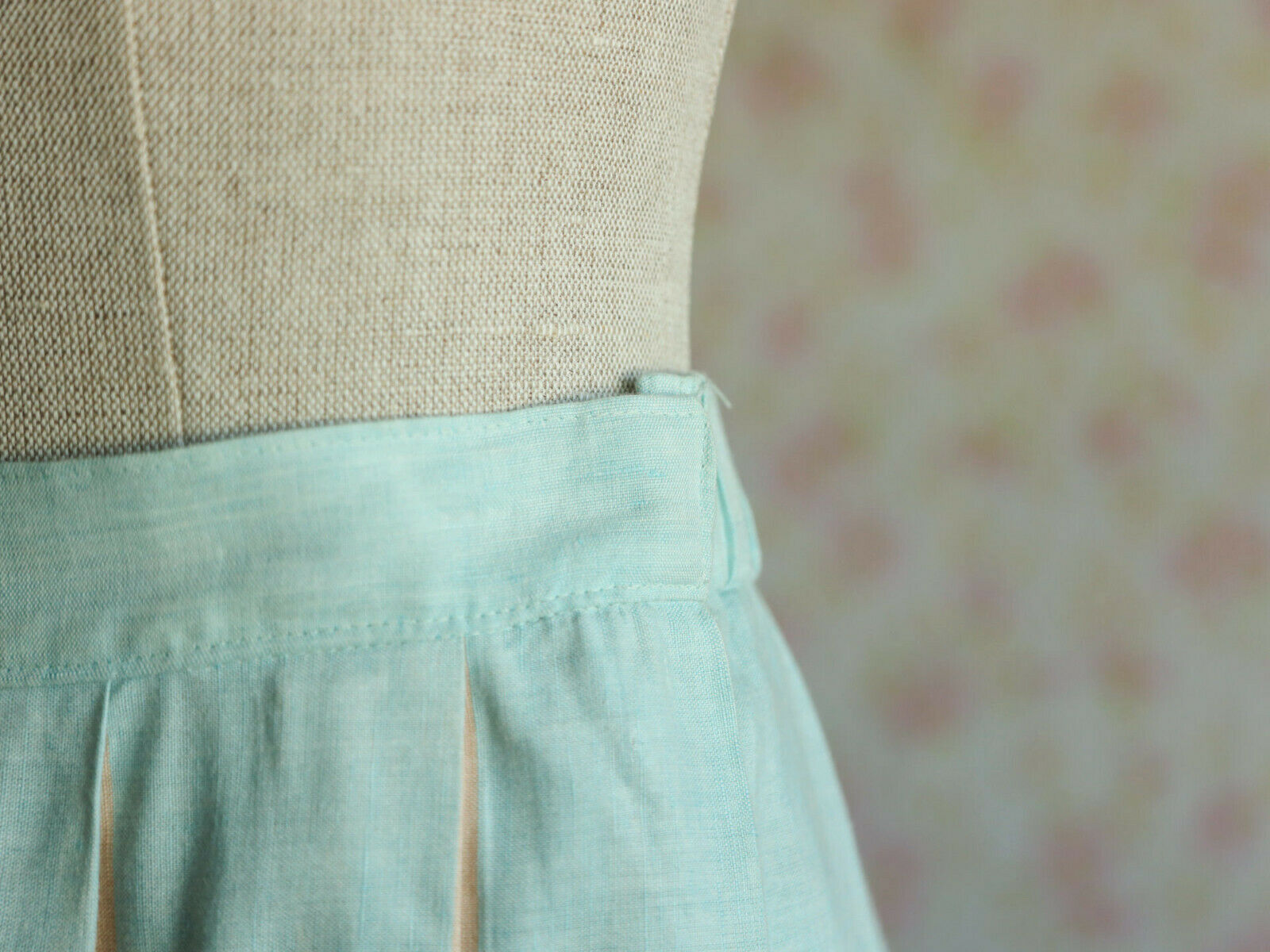 Vintage Pink and blue pleated skirt / Medium / Large - Fresh Stock Dated December 2025