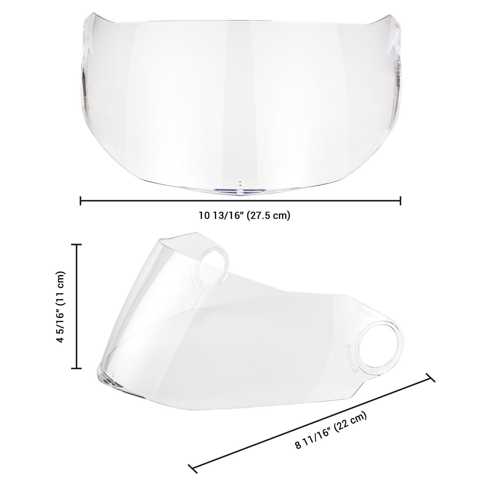 AHR RUN-F Replacement Motorcycle Helmet Front Visor Solid PC Face Shield - Fresh Stock Dated February 2026