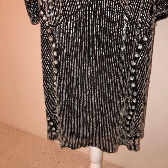 Skirt Set Womens Size Small S Vintage Beaded High Quality Elastic Waist Black - Fresh Stock Dated March 2026