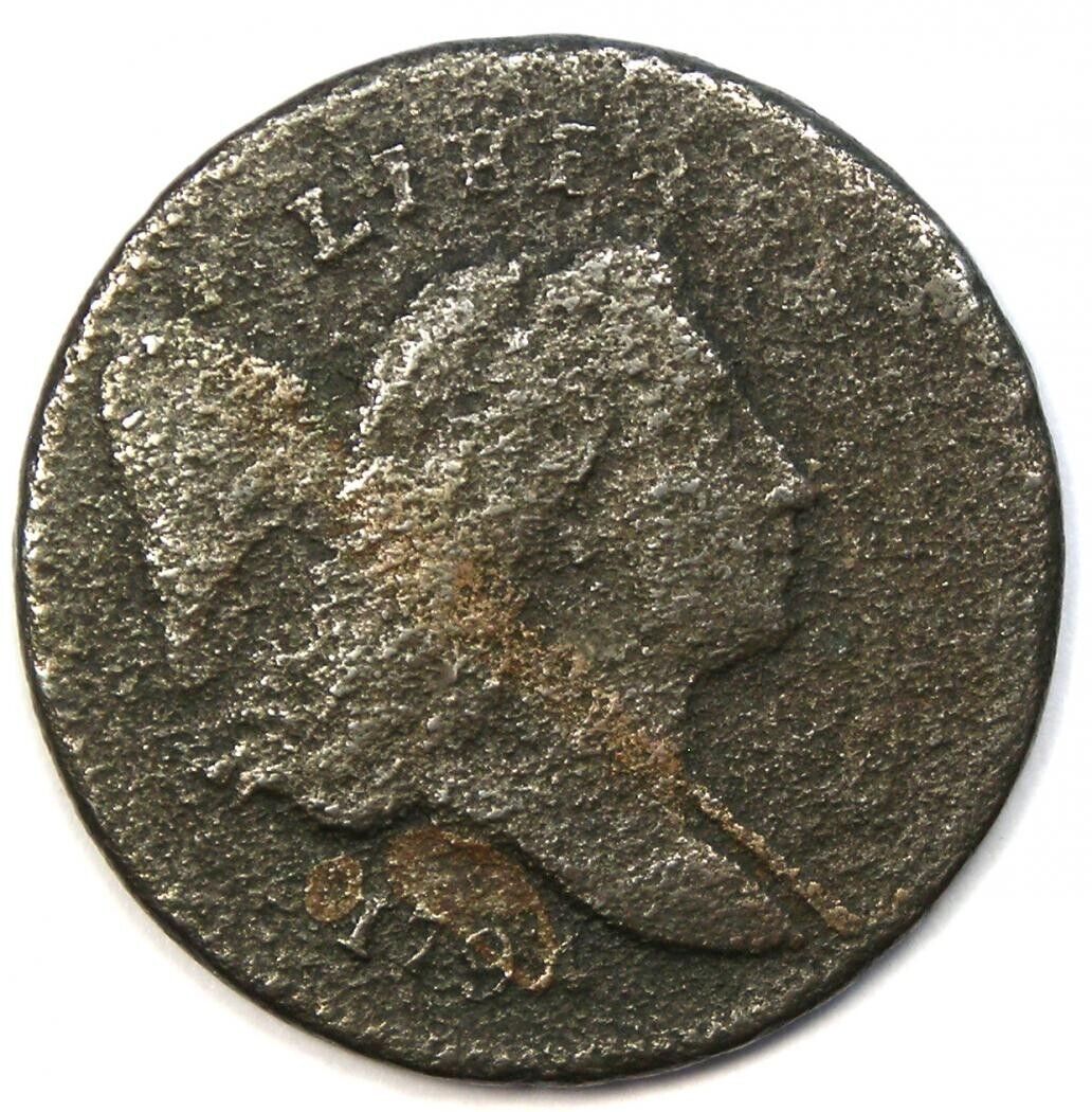 1794 Liberty Cap Flowing Hair Half Cent 1/2C Coin - Fine Detail (Corrosion) - Fresh Stock Dated February 2026