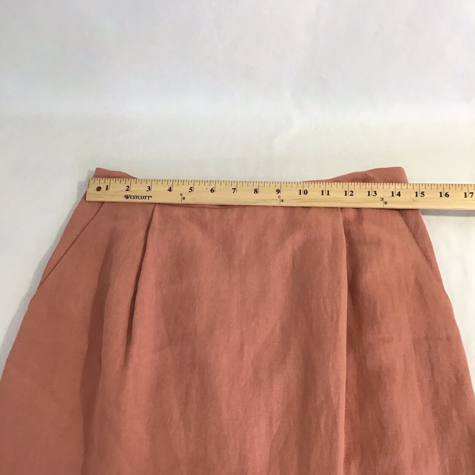 Vintage Liz Claiborne Skirt Silk Linen Coral Pink Women's 12 - Fresh Stock Dated March 2026