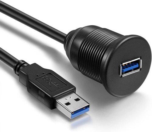 USB 3.0 Male to Female AUX Flush Mount Car Extension Cable for... - Fresh Stock Dated February 2026