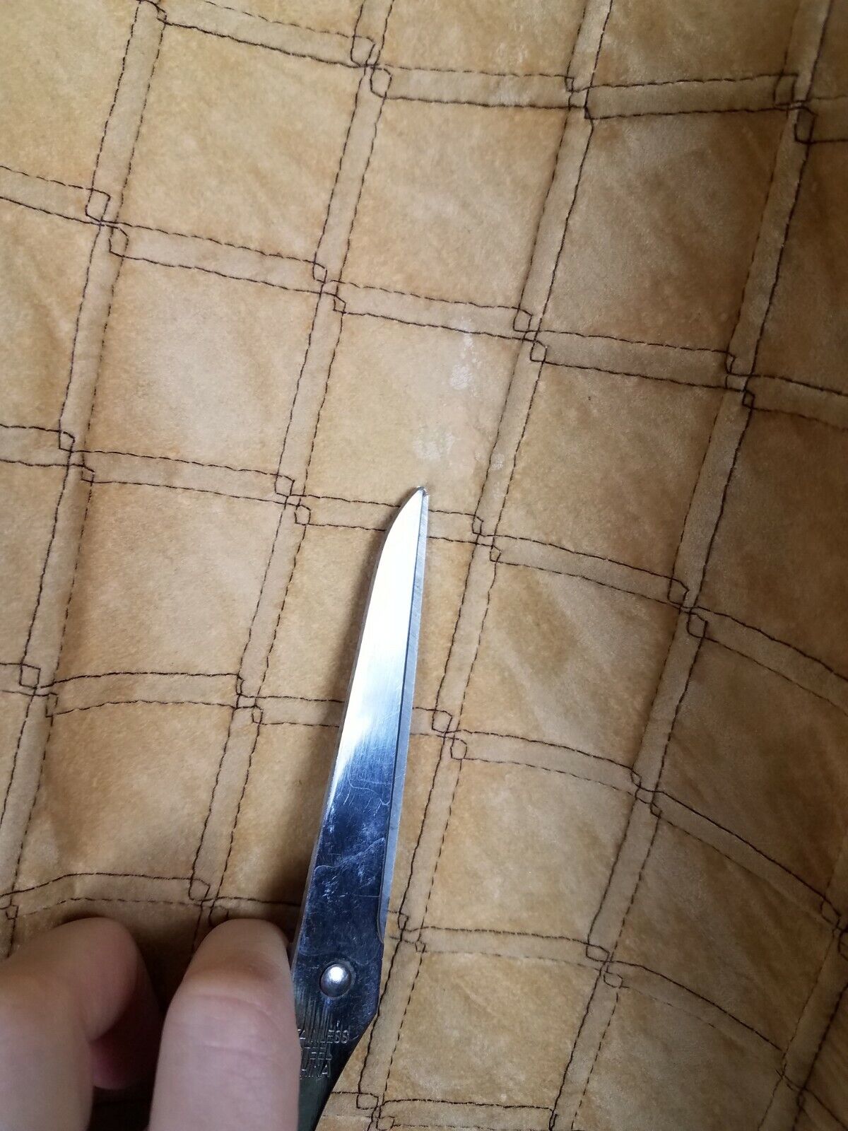 VTG Womens Size Small Skirt A-Line Quilted Faux Suede Fabric Tan Casual Vintage - Fresh Stock Dated March 2026