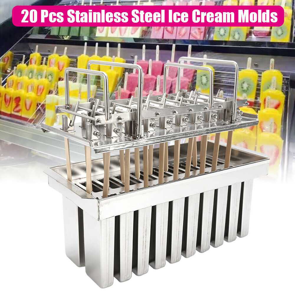 20pcs  Ice Cream Stick Molds  Ice Pop Lolly Popsicle Ice Cream Stick Holder USA - Fresh Stock Dated December 2025