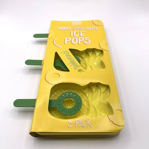 2 Packs Of Cool Gear Make Your Own Ice Pops Pineapple Mold - Fresh Stock Dated February 2026