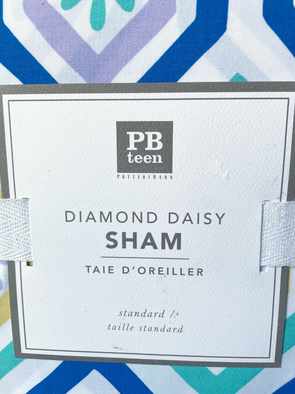 Pottery Barn Teen Diamond Daisy Cotton Pillow Sham - Standard Size NEW - Fresh Stock Dated December 2025