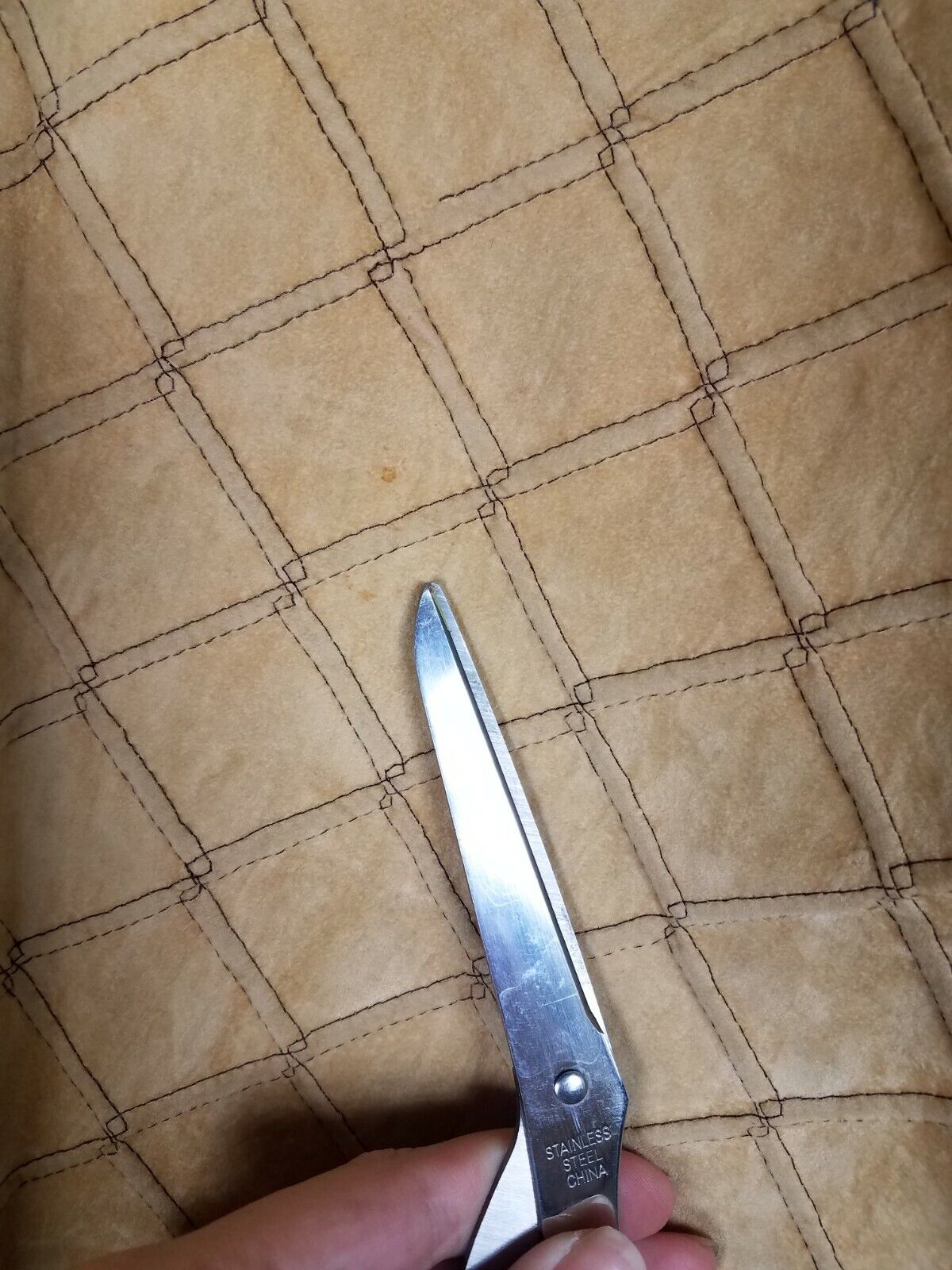 VTG Womens Size Small Skirt A-Line Quilted Faux Suede Fabric Tan Casual Vintage - Fresh Stock Dated March 2026