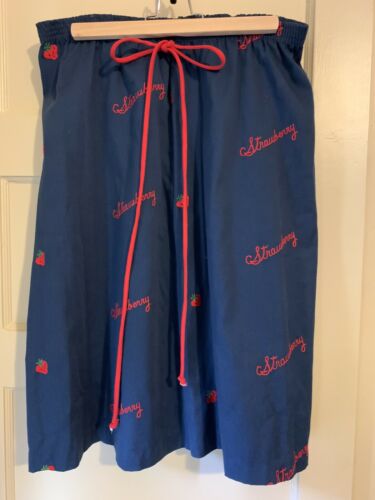 Vintage 80s Embroidered Strawberry Skirt - Fresh Stock Dated February 2026