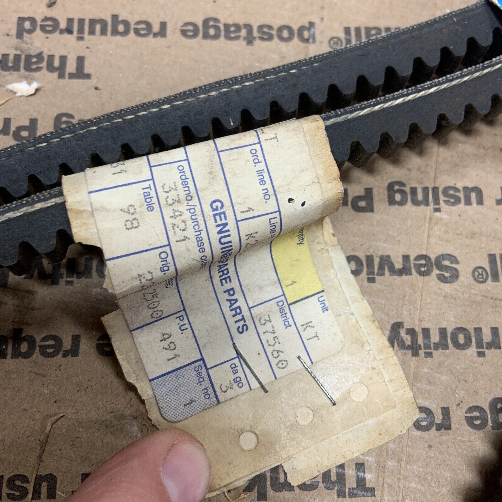 Lot Of 2 New Volvo 967122 OEM V-Belt - Fresh Stock Dated February 2026