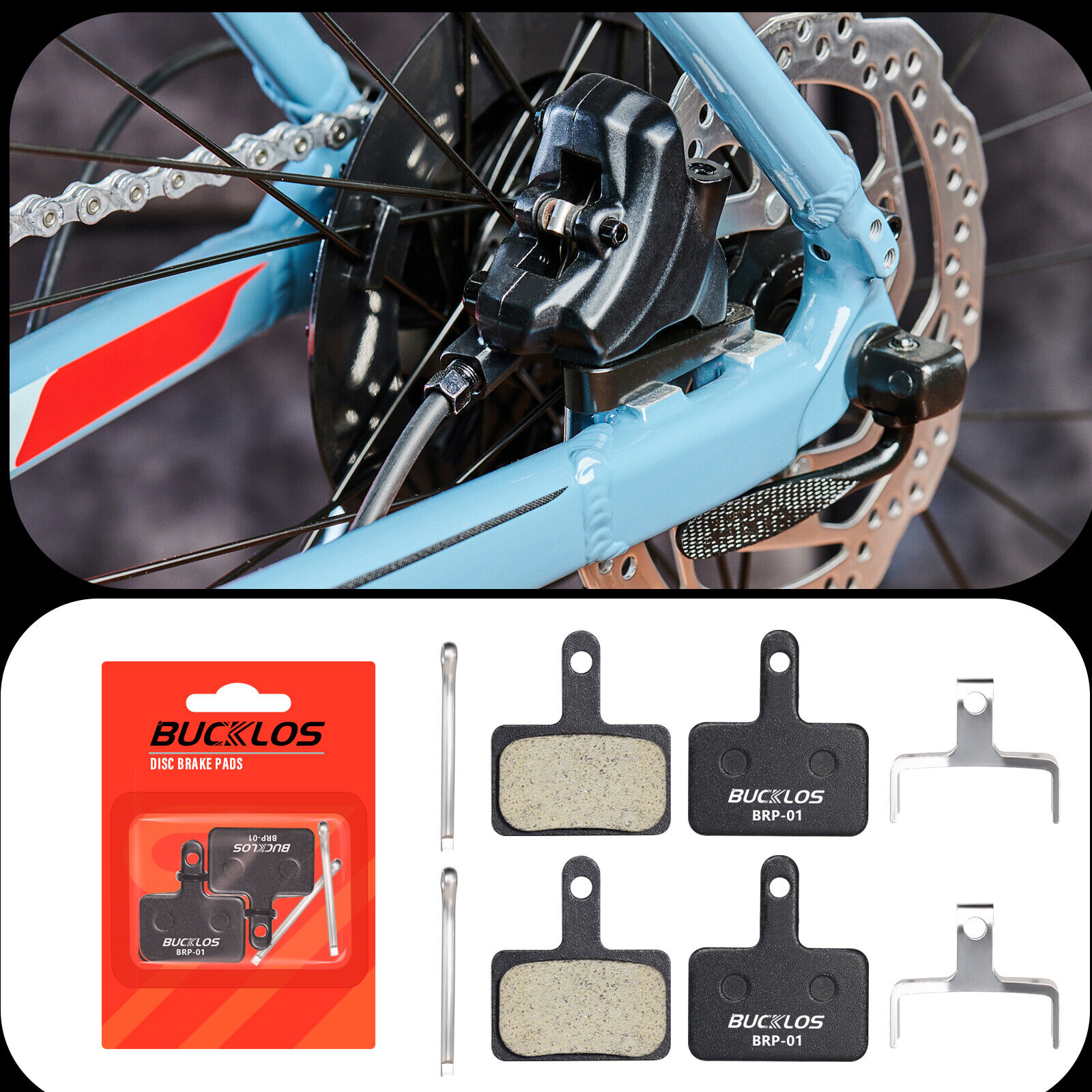 4 Pairs Mountain Bike Bicycle Disc Brake Pads For Shimano Mechanical/Hydraulic - Fresh Stock Dated February 2026