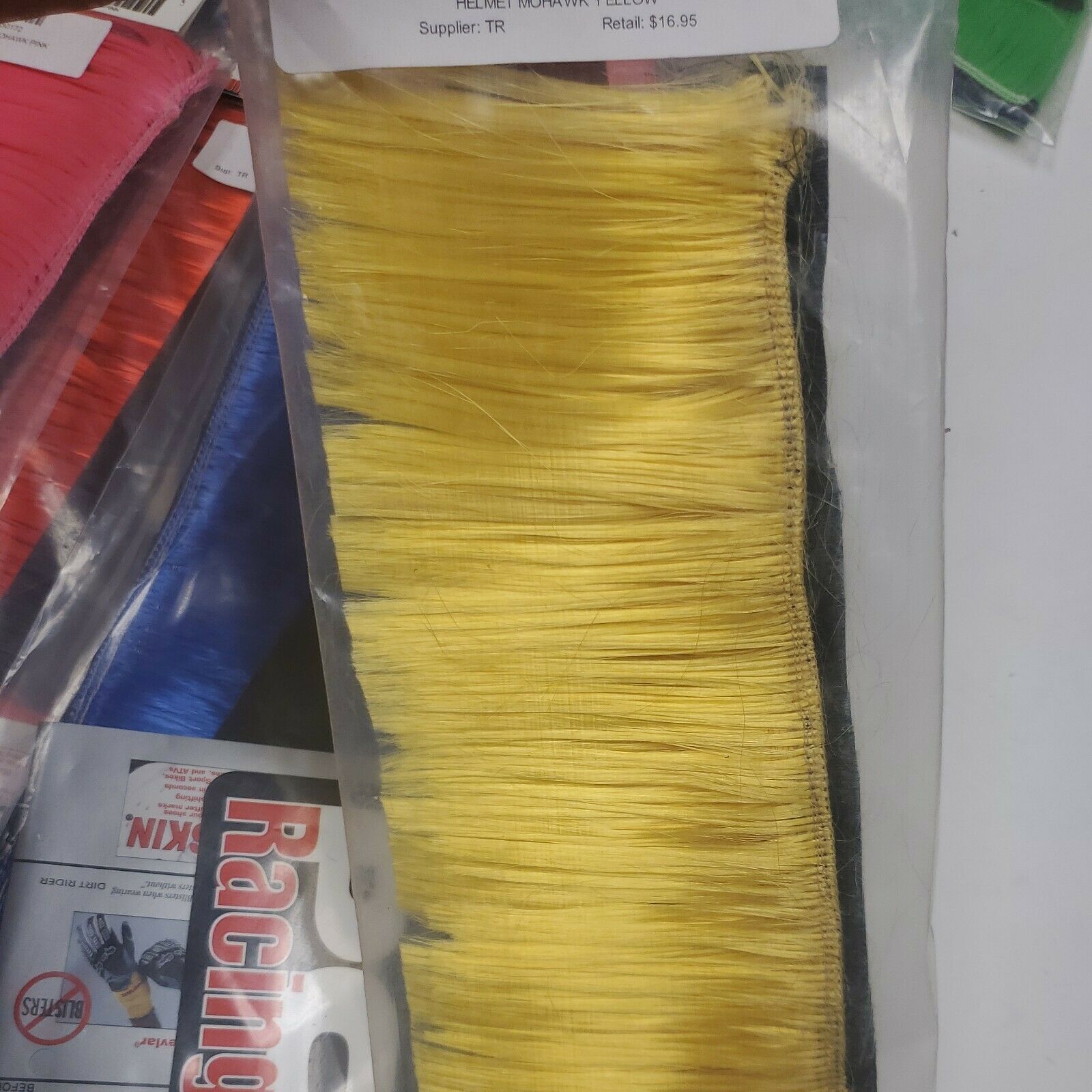 PC Racing Helmet Mohawk Lot Retail  Pink, Red, Yellow, Green, Blue P/N 03017- - Fresh Stock Dated February 2026