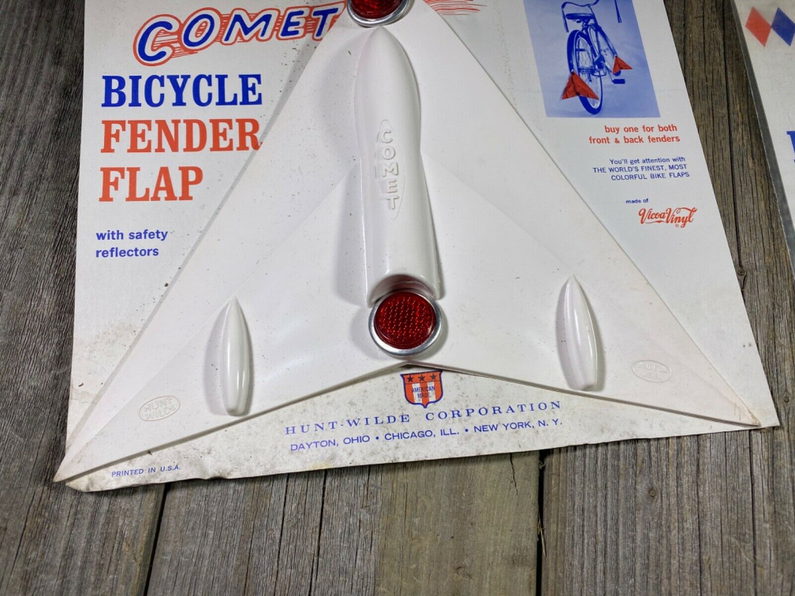 X2 VINTAGE BIKE BICYCLE COMET FENDER MUD FLAP HUNT WILDE MUDFLAP MUD MUDGUARD - Fresh Stock Dated December 2025