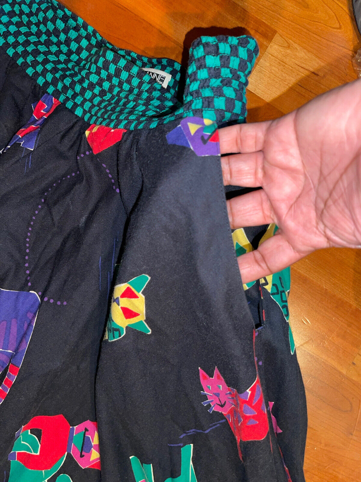 JEANNE MARC Vintage cat flared circle A-line skirt M Medium N. Magnin - Fresh Stock Dated March 2026