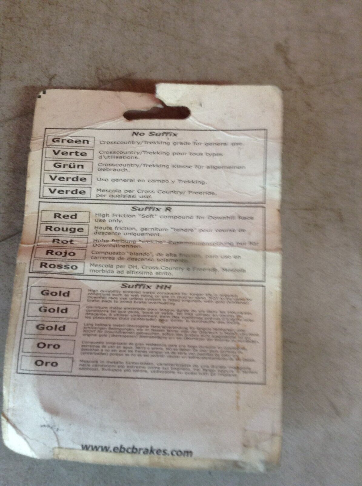 MECHANICAL BRAKE PADS AVID - Fresh Stock Dated February 2026