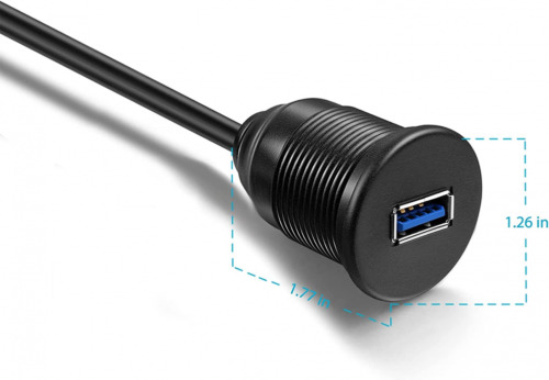 USB 3.0 Male to Female AUX Flush Mount Car Extension Cable for... - Fresh Stock Dated February 2026