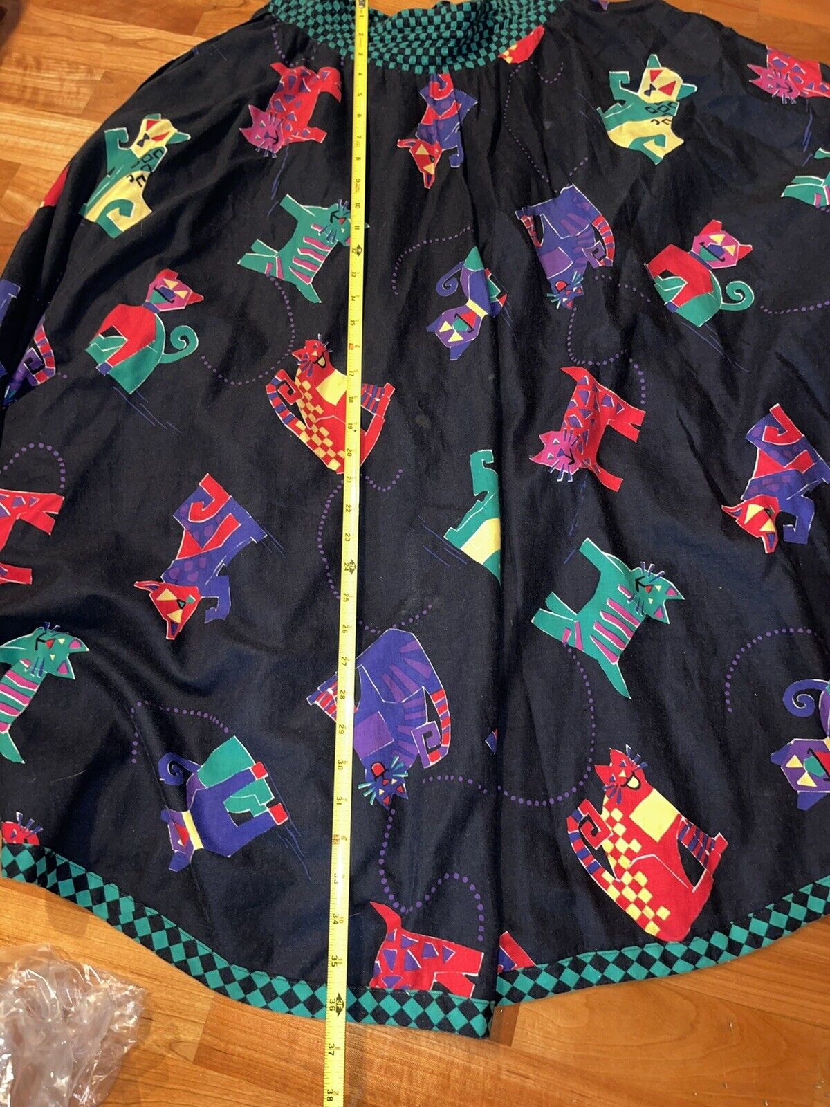 JEANNE MARC Vintage cat flared circle A-line skirt M Medium N. Magnin - Fresh Stock Dated March 2026