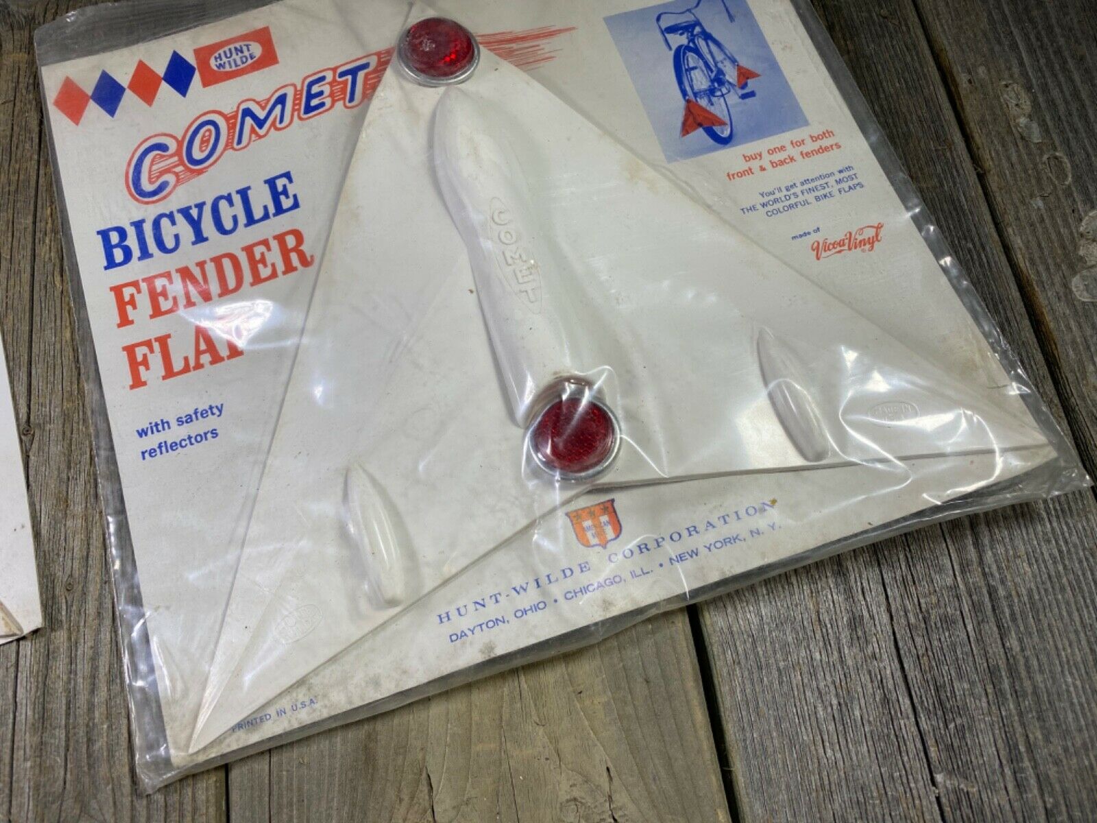 X2 VINTAGE BIKE BICYCLE COMET FENDER MUD FLAP HUNT WILDE MUDFLAP MUD MUDGUARD - Fresh Stock Dated December 2025