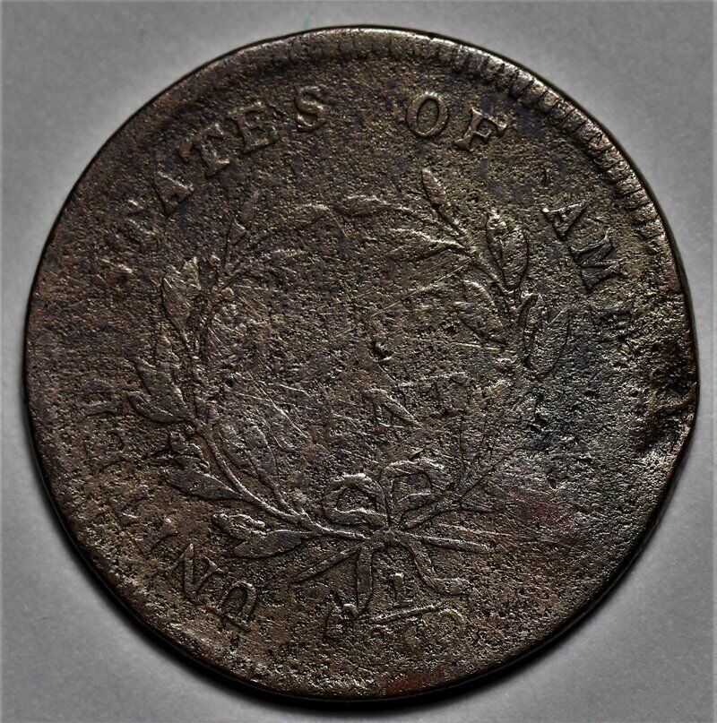 1797 Liberty Cap Half Cent - 1 Above 1 - US 1/2c Copper Penny Coin - L20 - Fresh Stock Dated February 2026