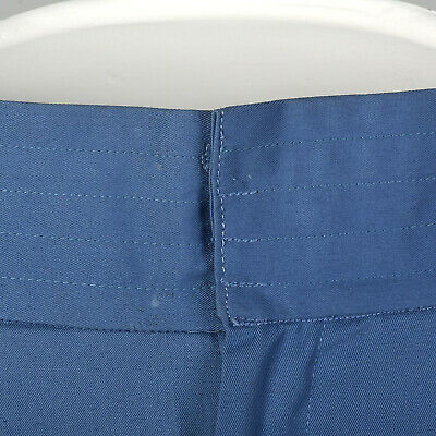 XS 1970s Yves Saint Laurent Rive Gauche Pleated Blue Cotton Skirt Pockets Casual - Fresh Stock Dated March 2026