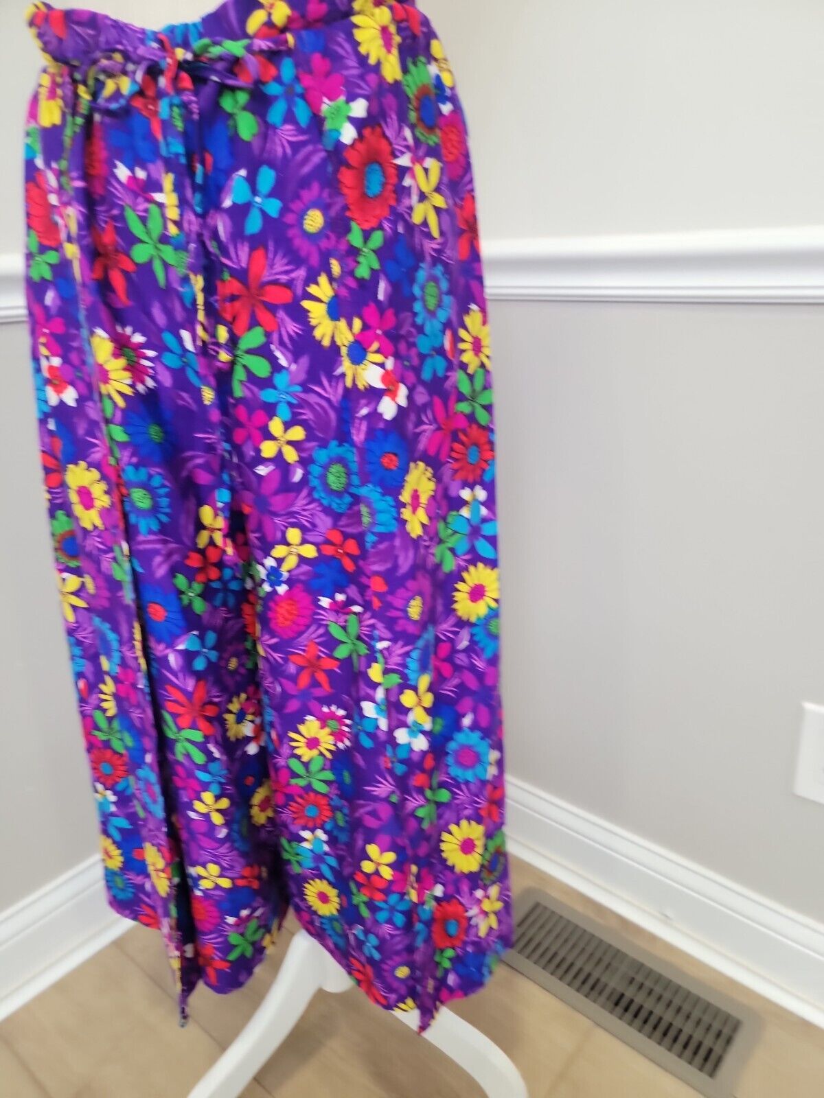 Vintage Mod Gogo Hippie Psychedelic Floral Cullotes/ Skirt Handmade - Fresh Stock Dated March 2026