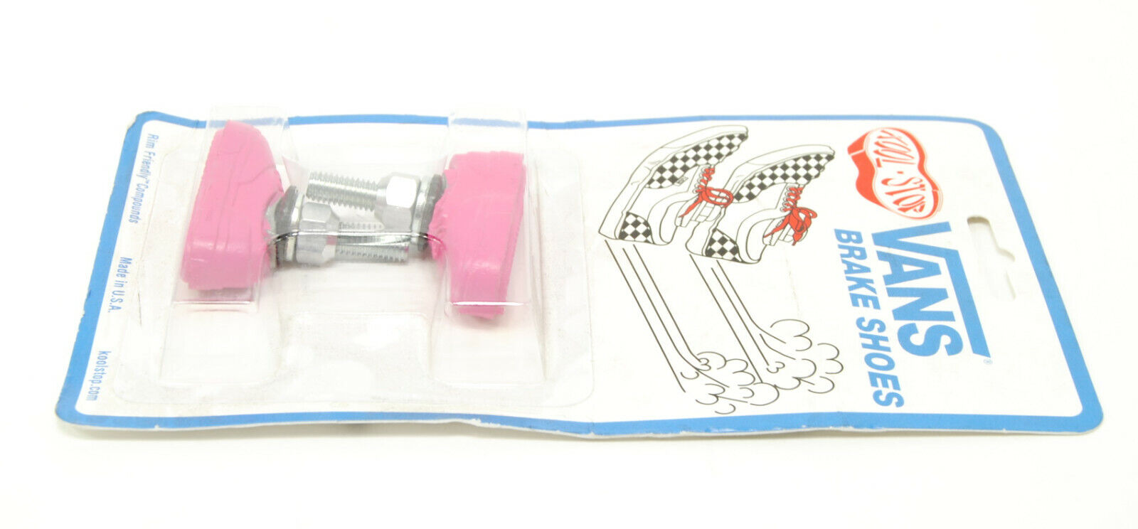 Kool Stop bicycle bike Vans BMX THREADED brake pads PINK (PAIR) MADE IN USA - Fresh Stock Dated February 2026